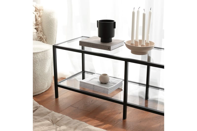 TV-taso Basico 130 cm - Musta - Huonekalut - TV- & Mediakalusteet - Tv taso & Mediataso