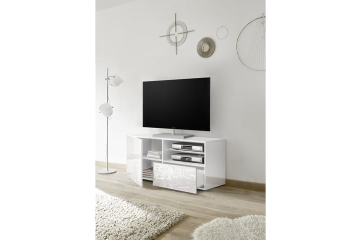 TV-taso Bayoner 122 cm - Valkoinen - Tv taso & Mediataso