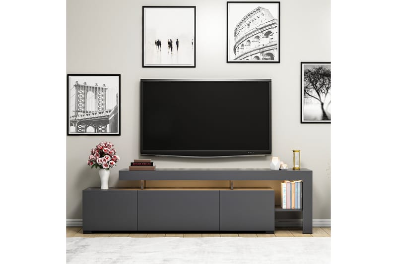 TV-taso Beliza 192 cm - Antrasiitti - Huonekalut - TV- & Mediakalusteet - Tv taso & Mediataso