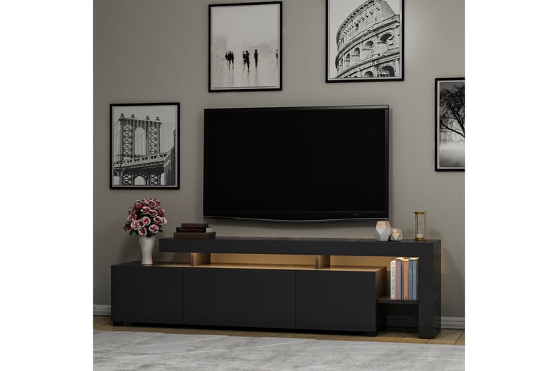 TV-taso Beliza 192 cm - Antrasiitti - Huonekalut - TV- & Mediakalusteet - Tv taso & Mediataso