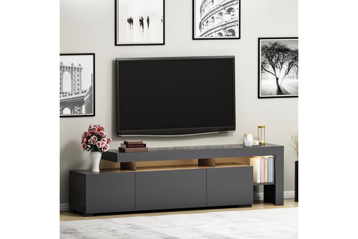 TV-taso Beliza 192 cm - Antrasiitti - Tv taso & Mediataso