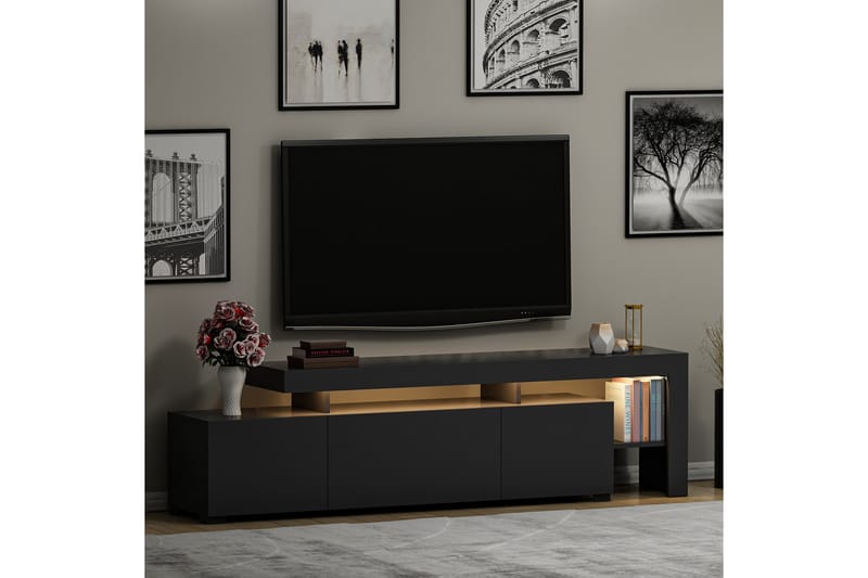 TV-taso Beliza 192 cm - Antrasiitti - Huonekalut - TV- & Mediakalusteet - Tv taso & Mediataso