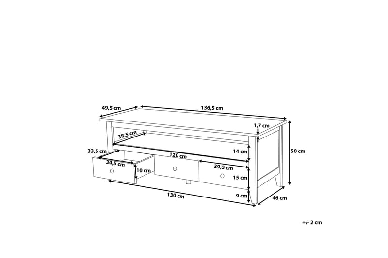 TV-taso Berkeley 49,5x136,5 cm - Huonekalut - TV- & Mediakalusteet - Tv taso & Mediataso
