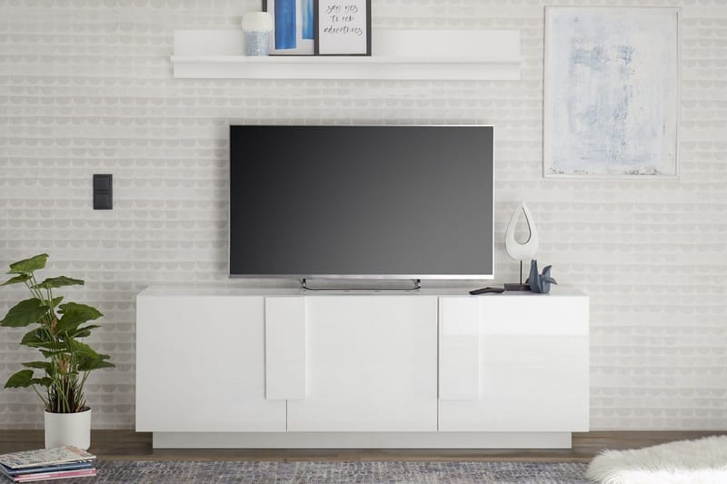 TV-Taso Bertio 182 cm - Valkoinen - Huonekalut - TV- & Mediakalusteet - Tv taso & Mediataso