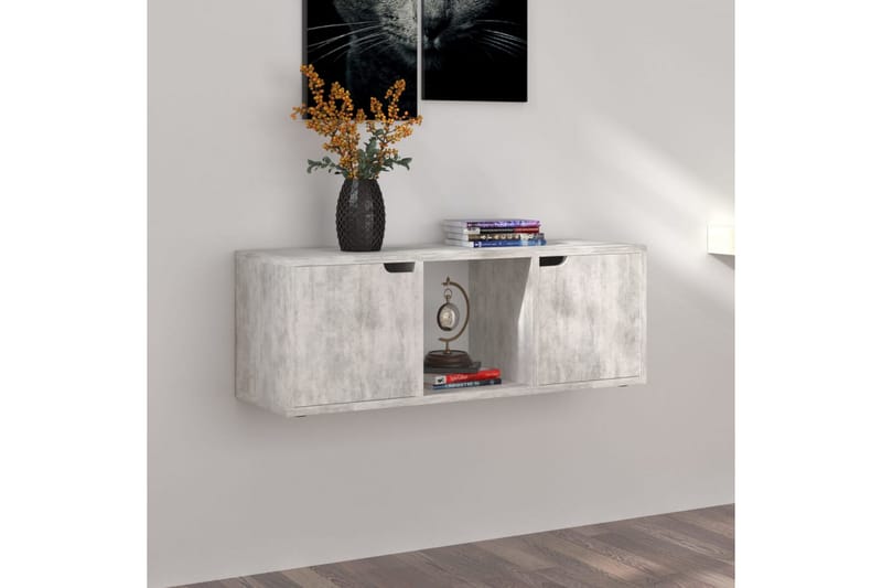 TV-taso betoni 88,5x27,5x30,5 cm lastulevy - Harmaa - Huonekalut - TV- & Mediakalusteet - Tv taso & Mediataso