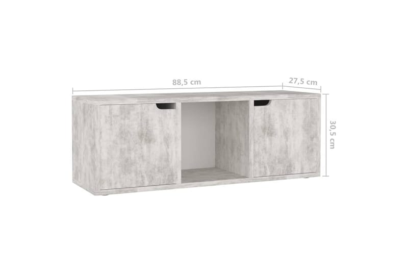 TV-taso betoni 88,5x27,5x30,5 cm lastulevy - Harmaa - Huonekalut - TV- & Mediakalusteet - Tv taso & Mediataso