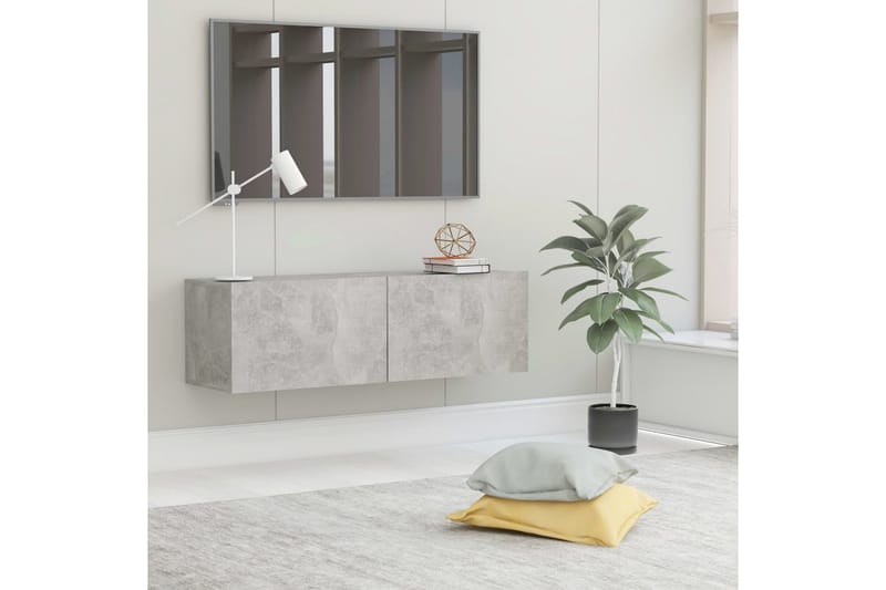 TV-taso betoninharmaa 100x30x30 cm lastulevy - Huonekalut - TV- & Mediakalusteet - Tv taso & Mediataso