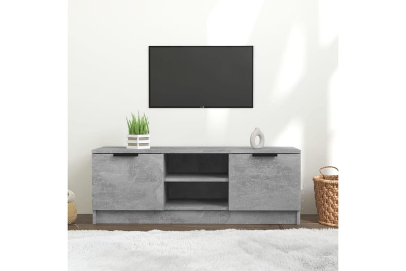 TV-taso betoninharmaa 102x35x36,5 cm tekninen puu - Harmaa - Huonekalut - TV- & Mediakalusteet - Tv taso & Mediataso