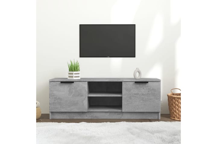 TV-taso betoninharmaa 102x35x36,5 cm tekninen puu - Harmaa - Tv taso & Mediataso