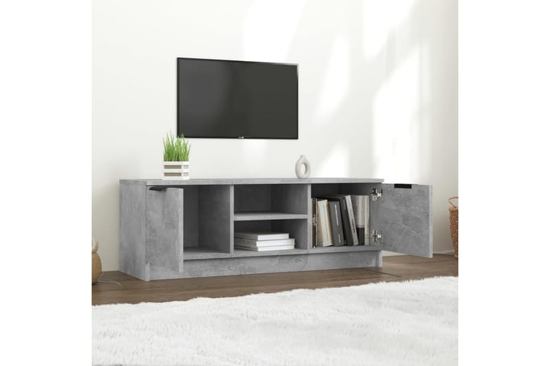 TV-taso betoninharmaa 102x35x36,5 cm tekninen puu - Harmaa - Huonekalut - TV- & Mediakalusteet - Tv taso & Mediataso