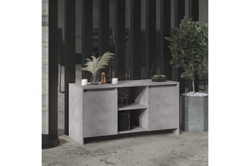 TV-taso betoninharmaa 102x37,5x52,5 cm lastulevy - Harmaa - Huonekalut - TV- & Mediakalusteet - Tv taso & Mediataso