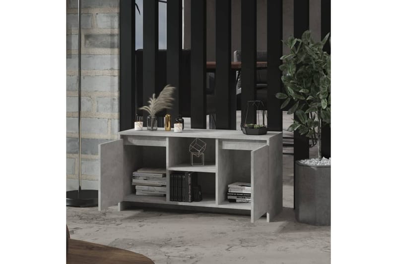 TV-taso betoninharmaa 102x37,5x52,5 cm lastulevy - Harmaa - Huonekalut - TV- & Mediakalusteet - Tv taso & Mediataso