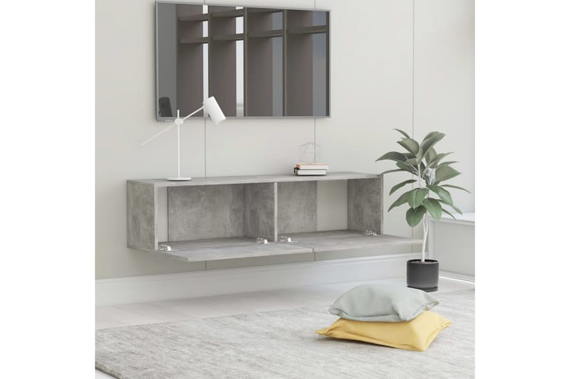 TV-taso betoninharmaa 120x30x30 cm lastulevy - Huonekalut - TV- & Mediakalusteet - Tv taso & Mediataso