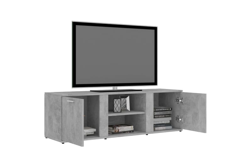 TV-taso betoninharmaa 120x34x37 cm lastulevy - Harmaa - Huonekalut - TV- & Mediakalusteet - Tv taso & Mediataso
