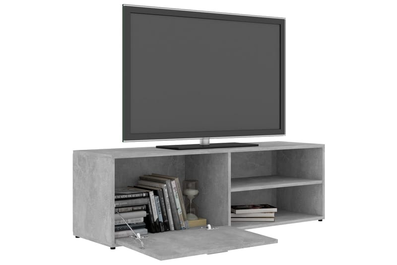 TV-taso betoninharmaa 120x34x37 cm lastulevy - Harmaa - Huonekalut - TV- & Mediakalusteet - Tv taso & Mediataso