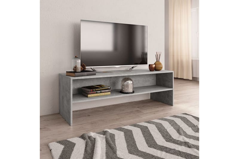 TV-taso betoninharmaa 120x40x40 cm lastulevy - Harmaa - Huonekalut - TV- & Mediakalusteet - Tv taso & Mediataso