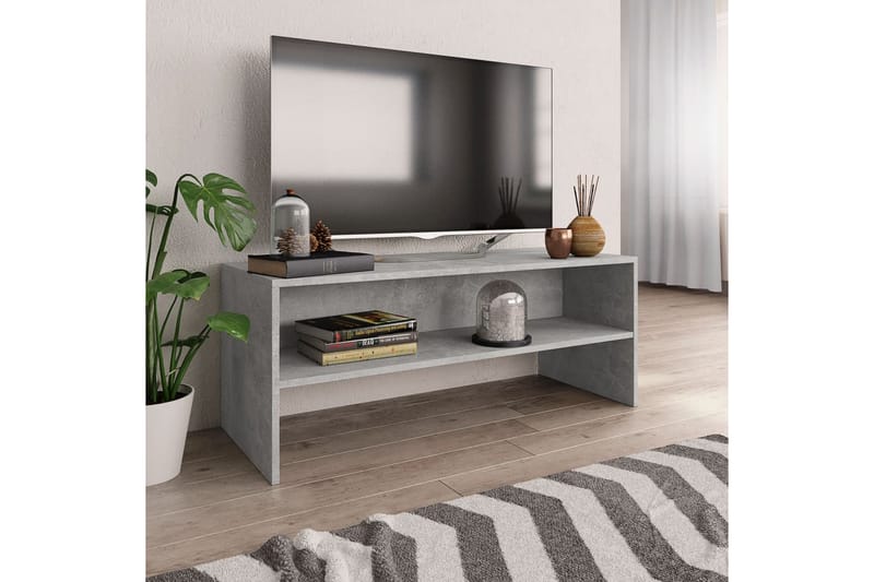 TV-taso betoninharmaa 120x40x40 cm lastulevy - Harmaa - Huonekalut - TV- & Mediakalusteet - Tv taso & Mediataso