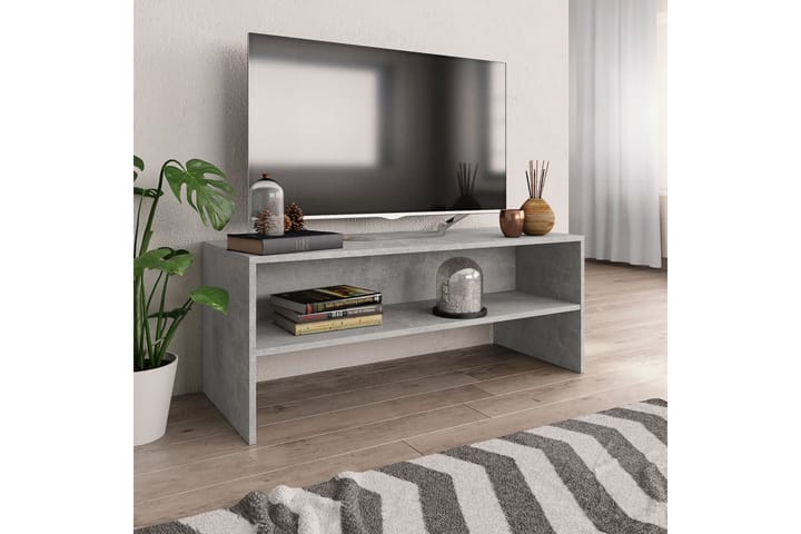 TV-taso betoninharmaa 120x40x40 cm lastulevy - Harmaa - Tv taso & Mediataso