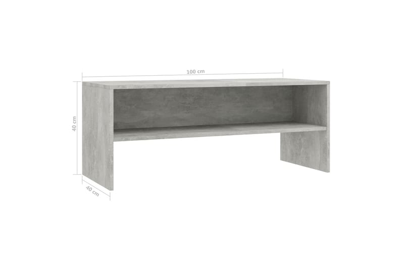 TV-taso betoninharmaa 120x40x40 cm lastulevy - Harmaa - Huonekalut - TV- & Mediakalusteet - Tv taso & Mediataso