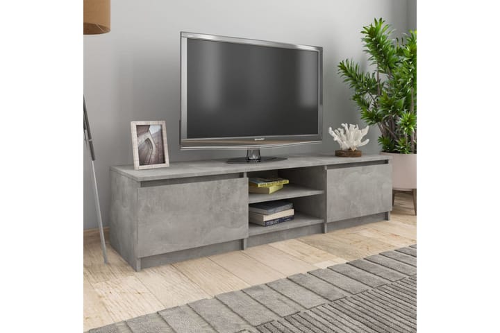 TV-taso betoninharmaa 140x40x35,5 cm lastulevy - Harmaa - Tv taso & Mediataso