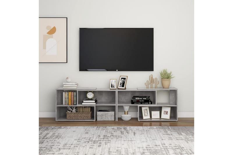 TV-taso betoninharmaa 149x30x52 cm lastulevy - Harmaa - Huonekalut - TV- & Mediakalusteet - Tv taso & Mediataso