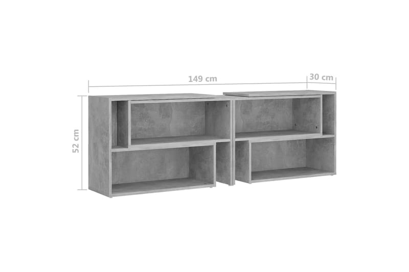 TV-taso betoninharmaa 149x30x52 cm lastulevy - Harmaa - Huonekalut - TV- & Mediakalusteet - Tv taso & Mediataso