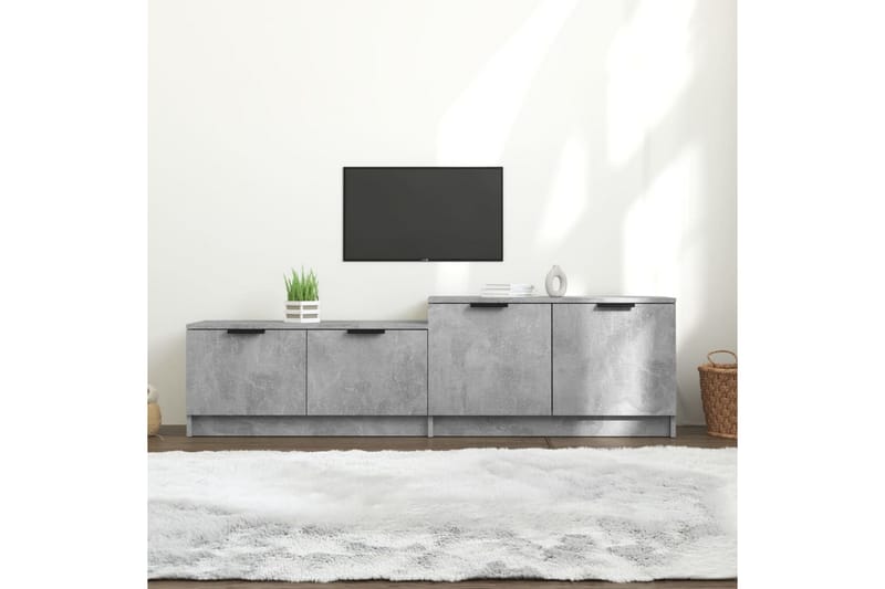 TV-taso betoninharmaa 158,5x36x45 cm tekninen puu - Harmaa - Huonekalut - TV- & Mediakalusteet - Tv taso & Mediataso