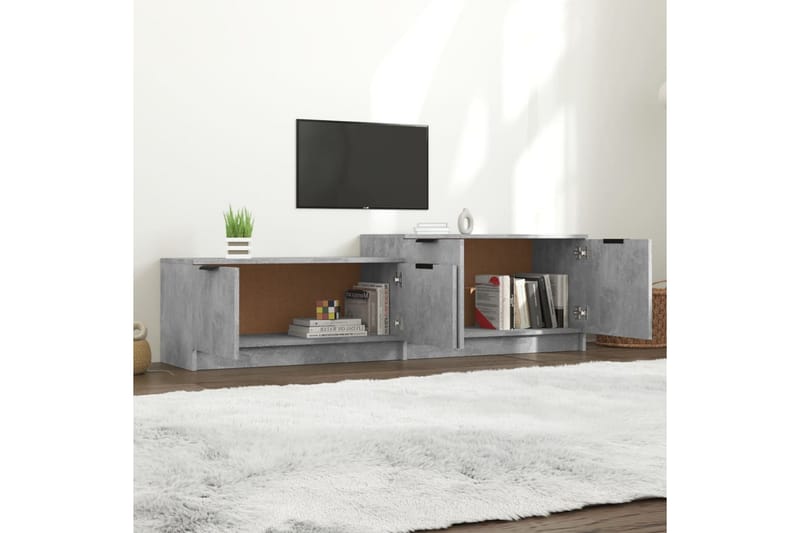 TV-taso betoninharmaa 158,5x36x45 cm tekninen puu - Harmaa - Huonekalut - TV- & Mediakalusteet - Tv taso & Mediataso