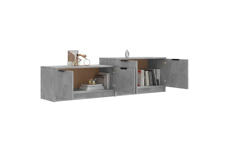 TV-taso betoninharmaa 158,5x36x45 cm tekninen puu - Harmaa - Huonekalut - TV- & Mediakalusteet - Tv taso & Mediataso