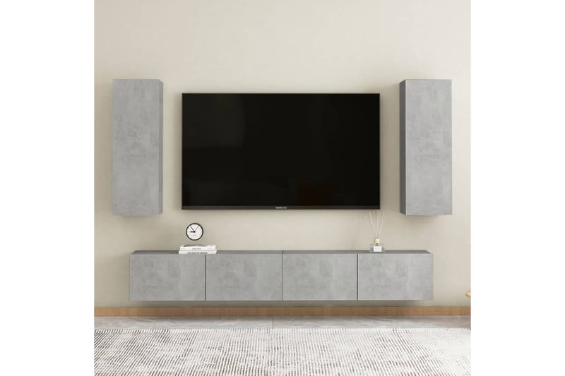 TV-taso betoninharmaa 30,5x30x90 cm lastulevy - Huonekalut - TV- & Mediakalusteet - Tv taso & Mediataso