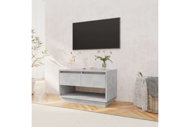 TV-taso betoninharmaa 70x41x44 cm lastulevy - Harmaa - Tv taso & Mediataso