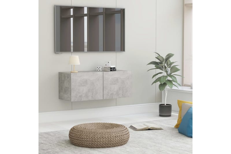 TV-taso betoninharmaa 80x30x30 cm lastulevy - Huonekalut - TV- & Mediakalusteet - Tv taso & Mediataso