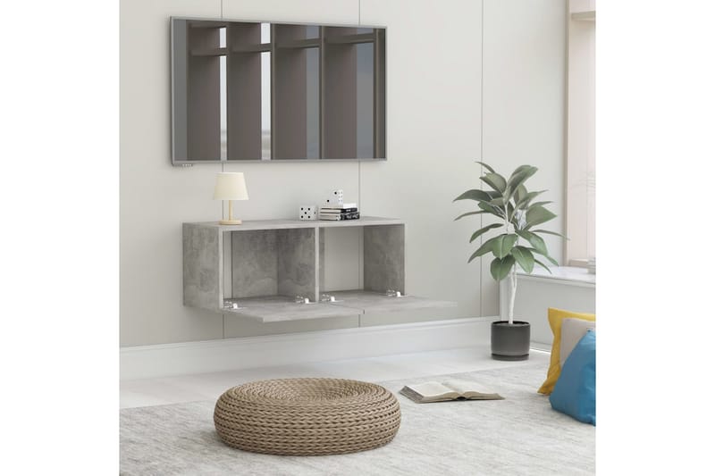 TV-taso betoninharmaa 80x30x30 cm lastulevy - Huonekalut - TV- & Mediakalusteet - Tv taso & Mediataso