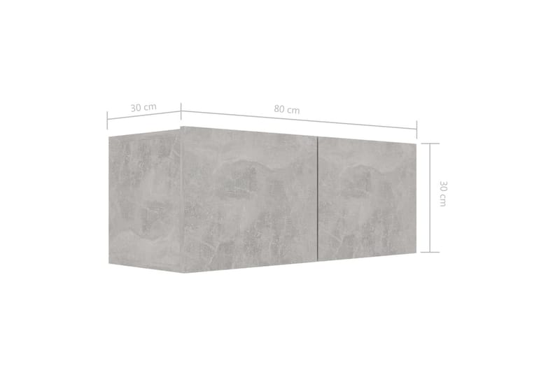 TV-taso betoninharmaa 80x30x30 cm lastulevy - Huonekalut - TV- & Mediakalusteet - Tv taso & Mediataso