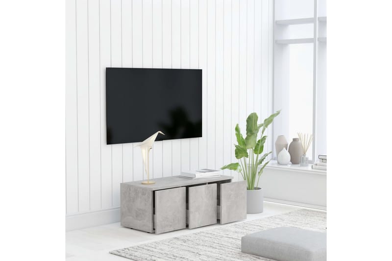 TV-taso betoninharmaa 80x34x30 cm lastulevy - Huonekalut - TV- & Mediakalusteet - Tv taso & Mediataso