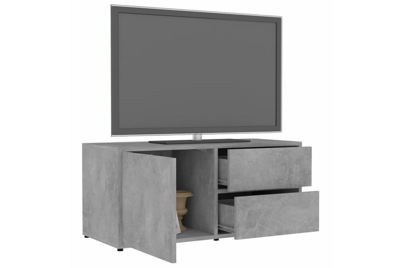 TV-taso betoninharmaa 80x34x36 cm lastulevy - Huonekalut - TV- & Mediakalusteet - Tv taso & Mediataso