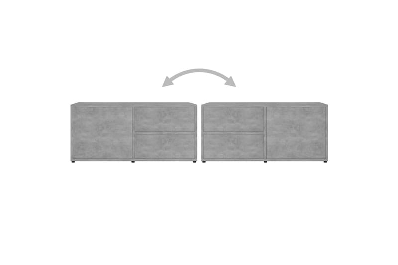TV-taso betoninharmaa 80x34x36 cm lastulevy - Huonekalut - TV- & Mediakalusteet - Tv taso & Mediataso