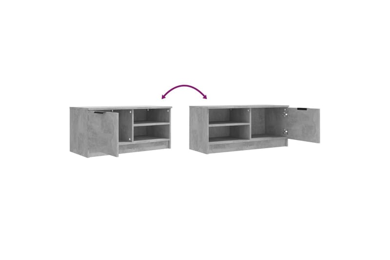 TV-taso betoninharmaa 80x35x36,5 cm tekninen puu - Harmaa - Huonekalut - TV- & Mediakalusteet - Tv taso & Mediataso