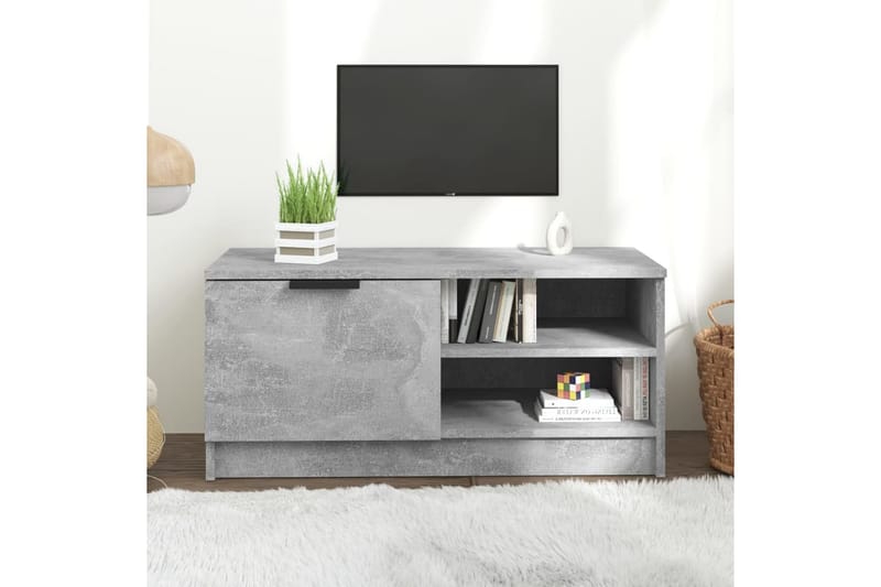 TV-taso betoninharmaa 80x35x36,5 cm tekninen puu - Harmaa - Huonekalut - TV- & Mediakalusteet - Tv taso & Mediataso