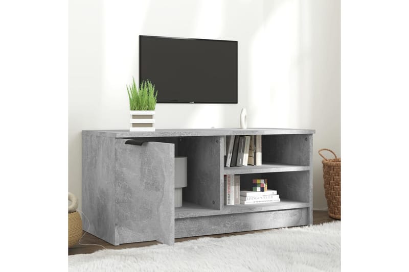 TV-taso betoninharmaa 80x35x36,5 cm tekninen puu - Harmaa - Huonekalut - TV- & Mediakalusteet - Tv taso & Mediataso
