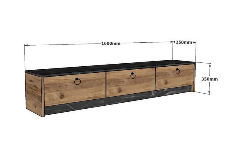 TV-taso Blazon 160 cm - Pähkinä/Musta - Huonekalut - TV- & Mediakalusteet - Tv taso & Mediataso