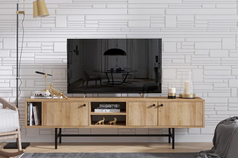 TV-taso Bocketorp 180 cm - Ruskea - Huonekalut - TV- & Mediakalusteet - Tv taso & Mediataso