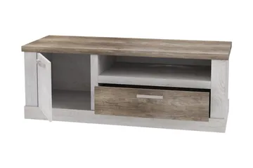TV-taso Breage 140 cm - Ruskea/Valkoinen - Huonekalut - TV- & Mediakalusteet - Tv taso & Mediataso