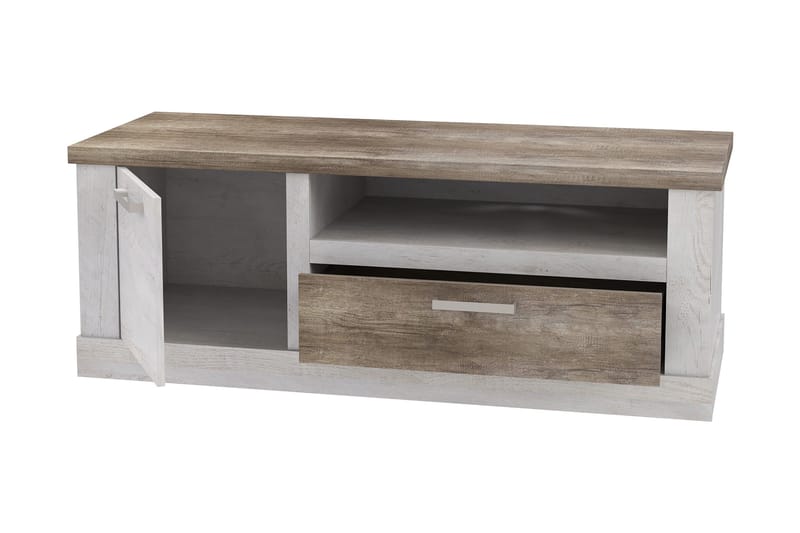 TV-taso Breage 140 cm - Ruskea/Valkoinen - Huonekalut - TV- & Mediakalusteet - Tv taso & Mediataso