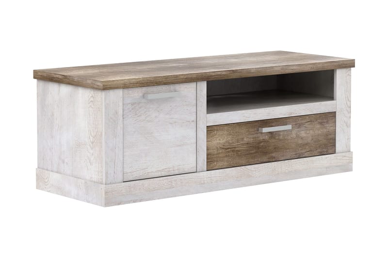 TV-taso Breage 140 cm, Ruskea/Valkoinen