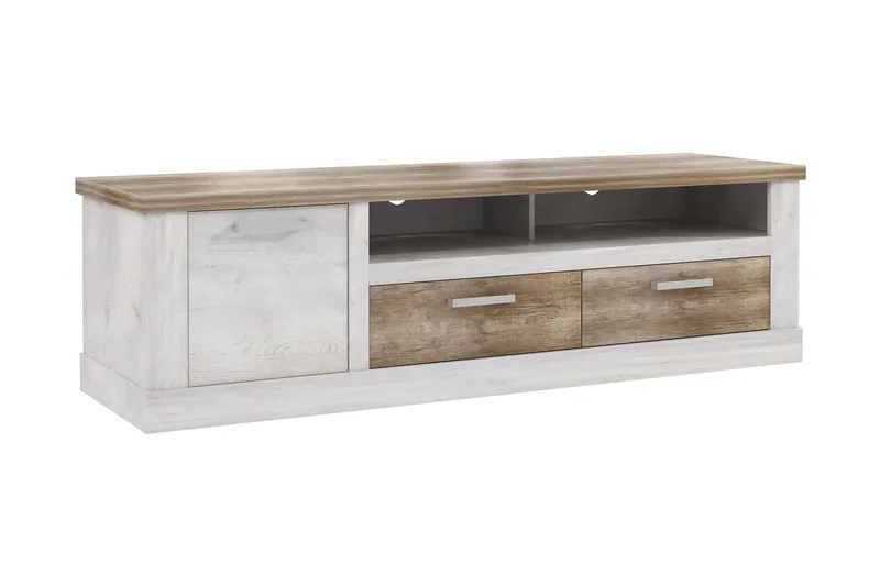 TV-taso Breage 179 cm, Ruskea/Valkoinen