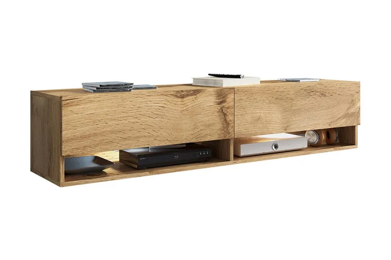 TV-taso Bulvine 140x31x30 cm, Beige/Valkoinen