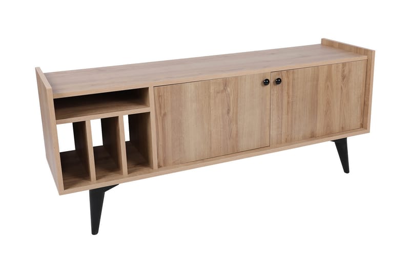 TV-taso Cabni 150 cm - Luonnonväri/Musta - Huonekalut - TV- & Mediakalusteet - Tv taso & Mediataso