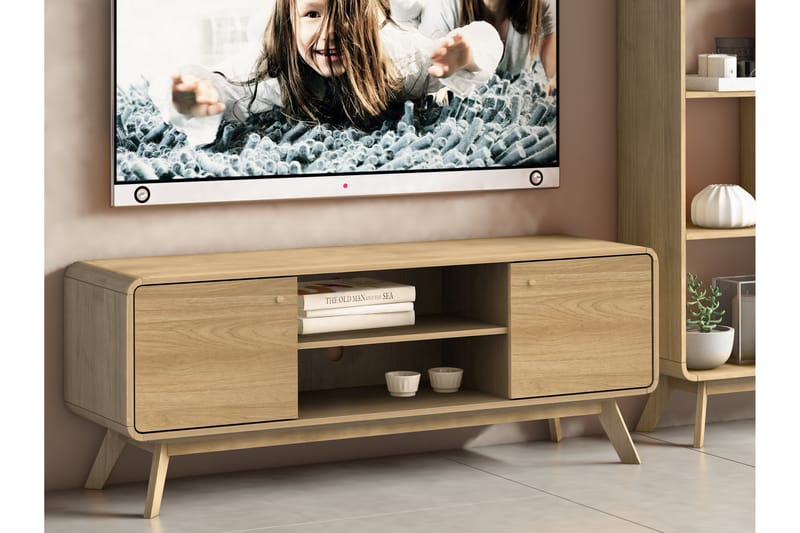 TV-taso Caitlyn 140 cm - Luonnonväri - Huonekalut - TV- & Mediakalusteet - Tv taso & Mediataso