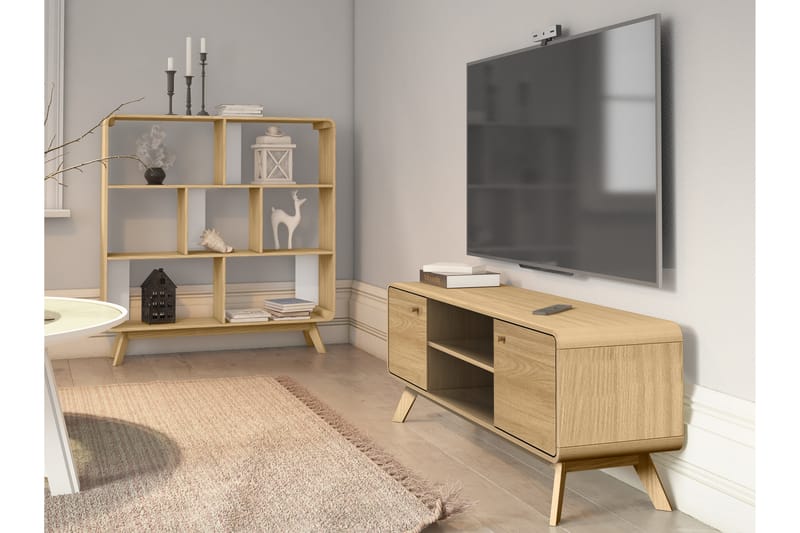 TV-taso Caitlyn 140 cm - Luonnonväri - Huonekalut - TV- & Mediakalusteet - Tv taso & Mediataso